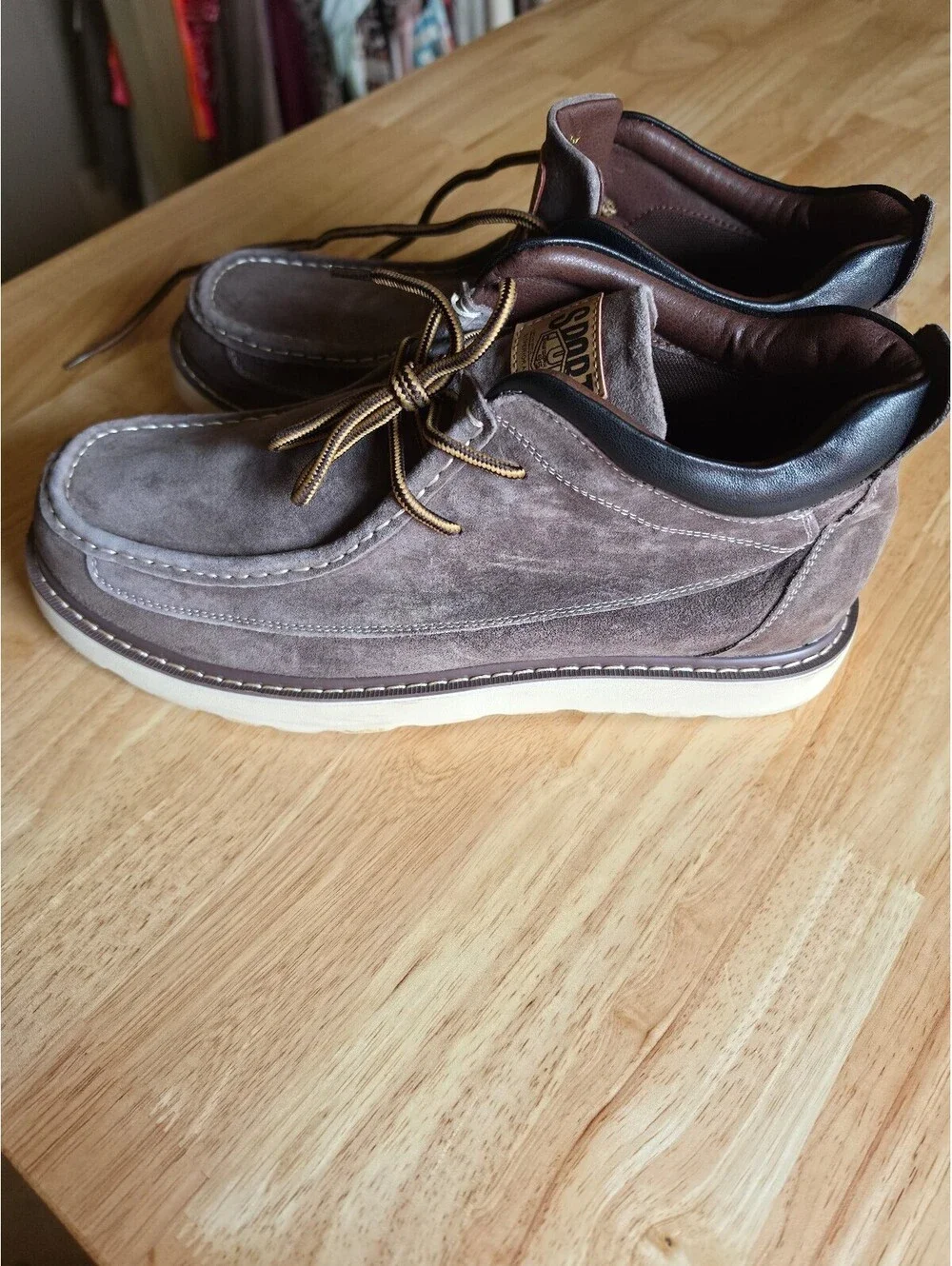 Sport Club Brown Suede Moc Toe Casual Shoes
